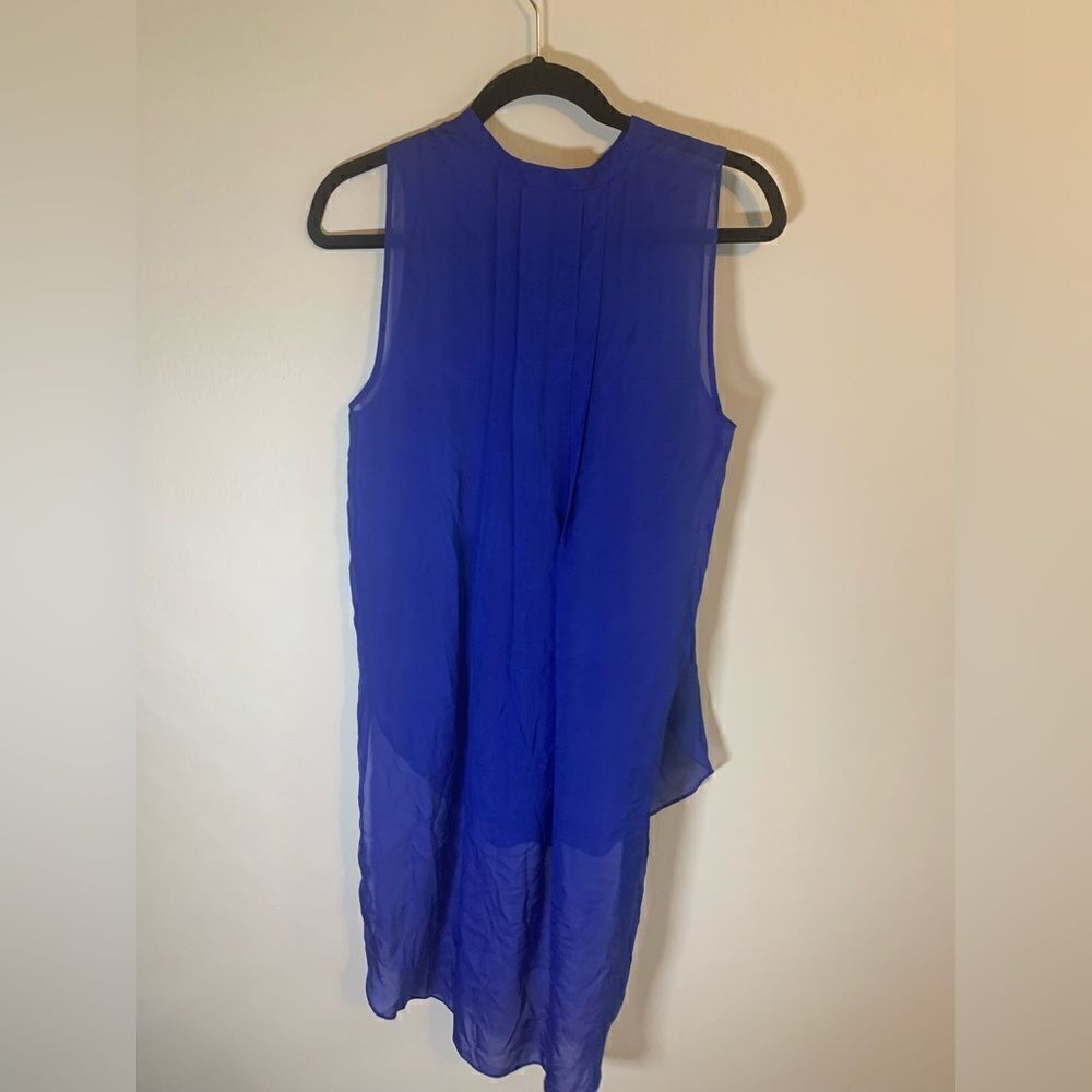 Anthropologie Leifnotes Blue High/lo tank tunic size 6 - Picture 2 of 8